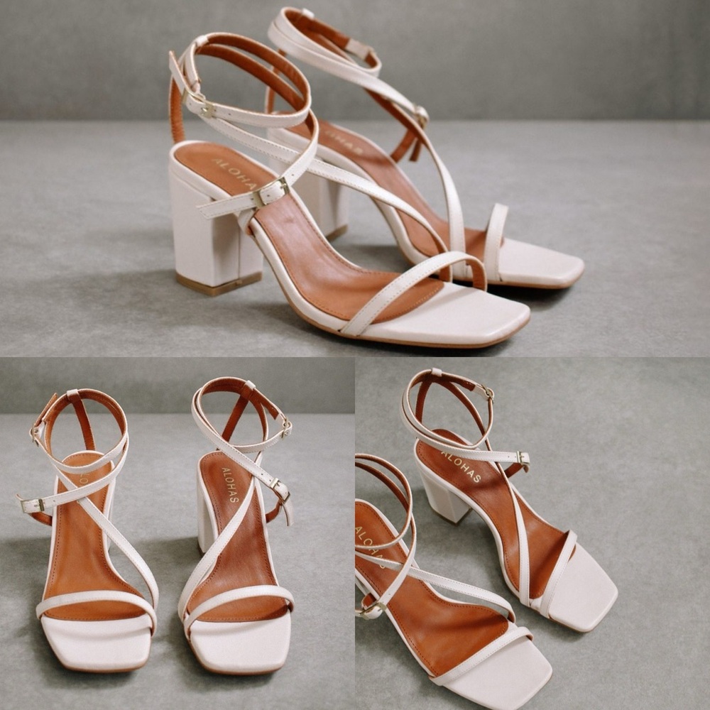 Alohas Manhattan Sandal in Cream EU 40, US 9 New without box - Picture 2 of 10